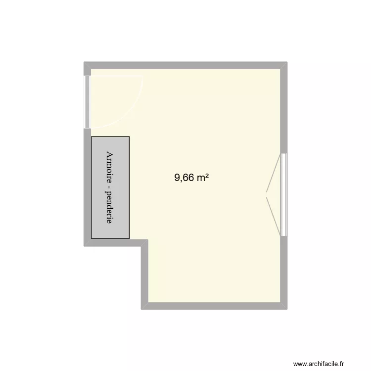 Chambre 3. Plan de 1 et 10 m² Chambre 3. Plan de 1 et 10 m²