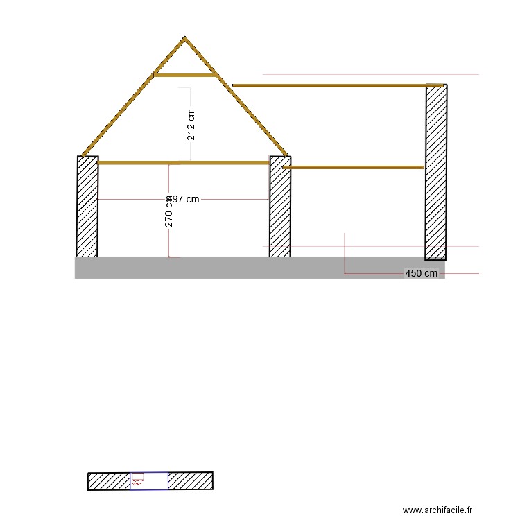 AMODIA Yolande. Plan de 5 pièces et 234 m2