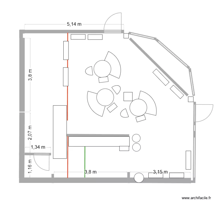 gavo4 escalier droit. Plan de 