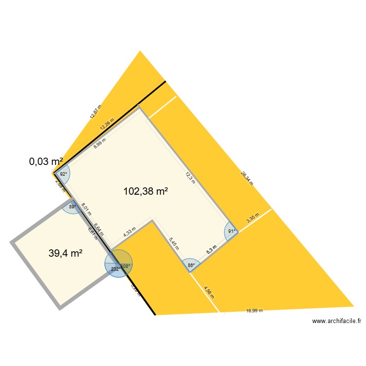 SOPHIE 3. Plan de 3 pièces et 142 m2