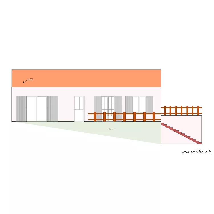 fa&ccedil;ade sud. Plan de 