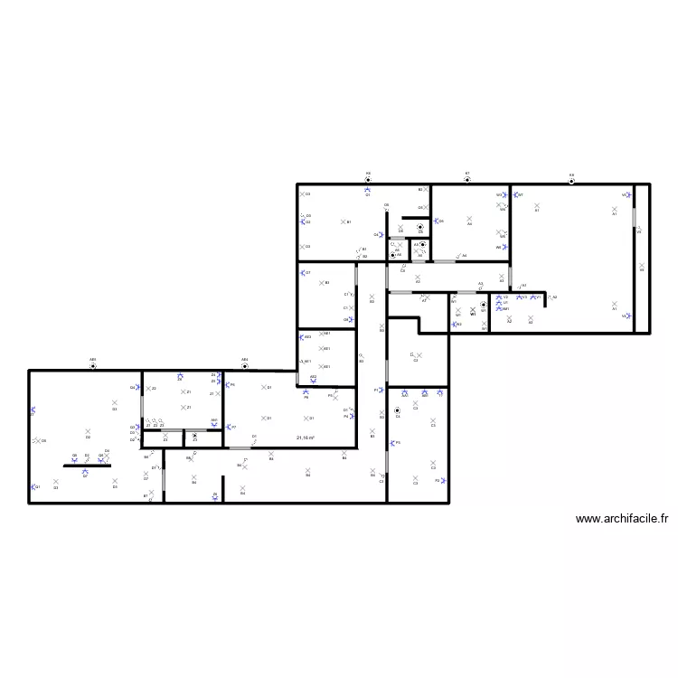RDC élec. Plan de 19 Pièces et 134 m² RDC élec. Plan de 19 Pièces et 134 m²