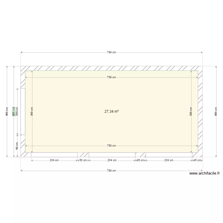 deneque1. Plan de 1  et 27 m²