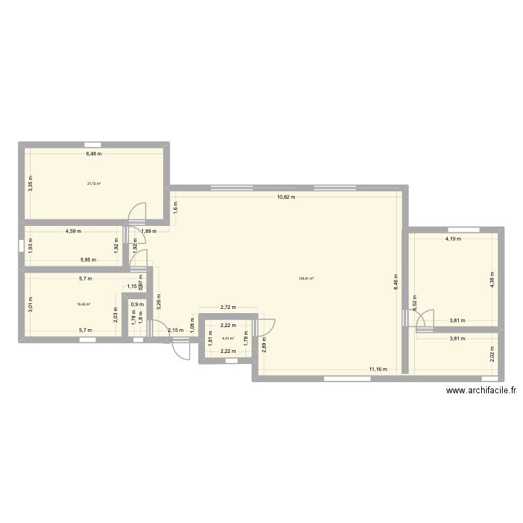 maison ideale. Plan de 4 pièces et 167 m2