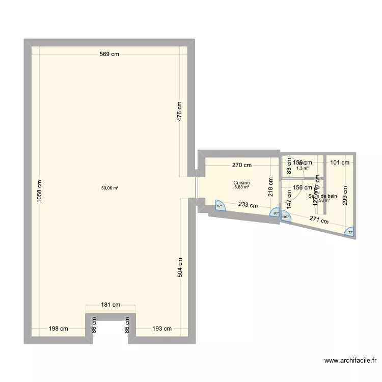 CAVEAU AIRBNB. Plan de 