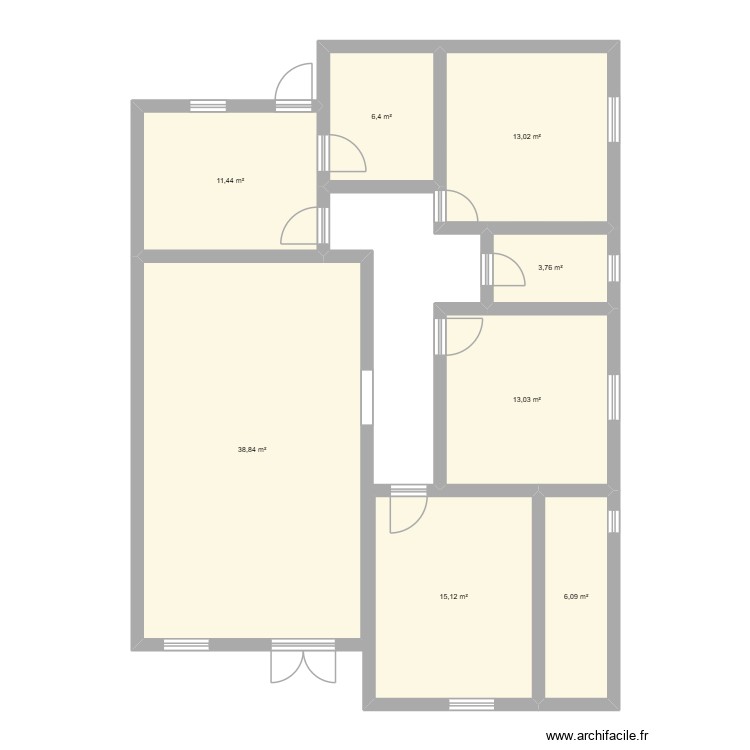 PLAN  VILLA TROIS CHAMBRES SALLON. Plan de 0 pièce et 0 m2