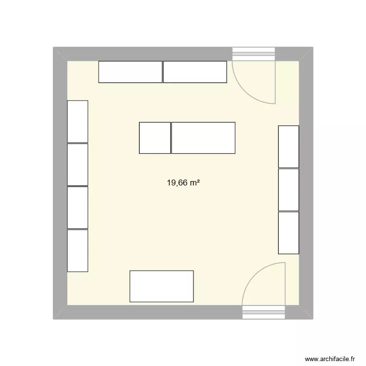 Vire. Plan de 1 pièce et 20 m²