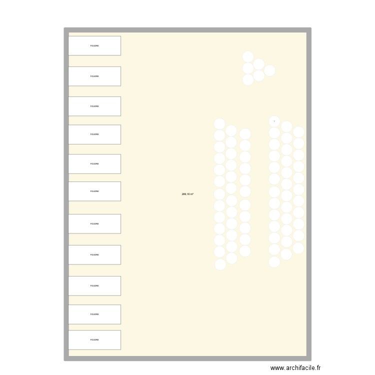 FOUDRERIE. Plan de 1 pièce et 286 m2