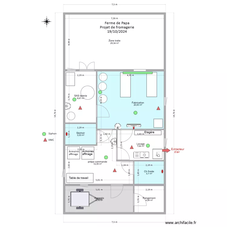 Projet de fromagerie - Ferme de Papa 4. Plan de 