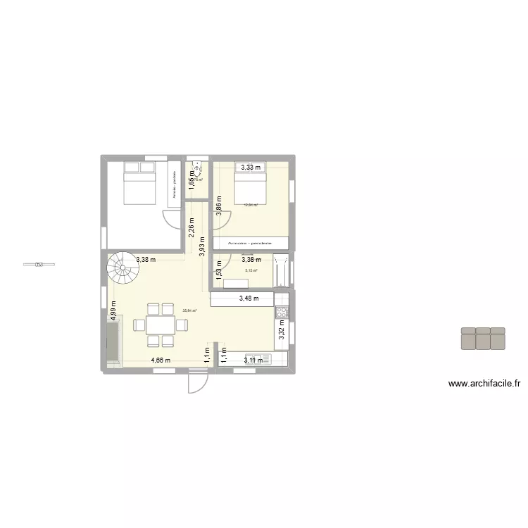 test sauvagnon 2. Plan de 4 et 56 m² test sauvagnon 2. Plan de 4 et 56 m²