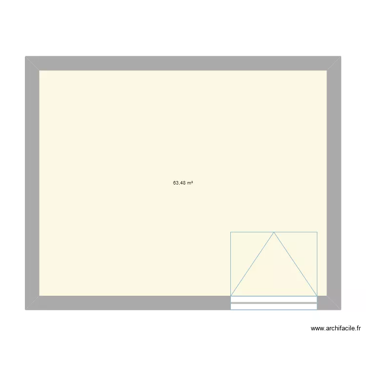 Grange apr&egrave;s modications. Plan de 