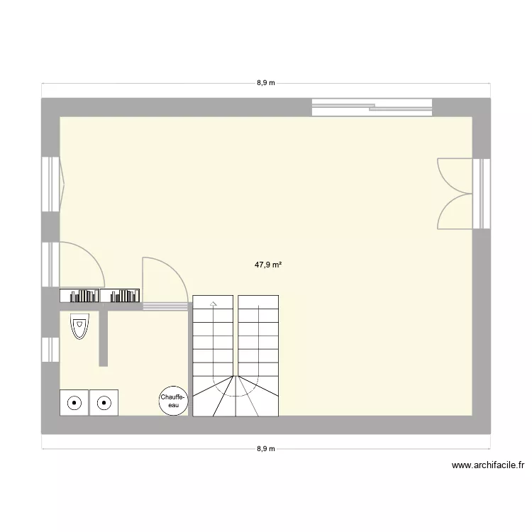 LOT2 RDC. Plan de 1 et 48 m² LOT2 RDC. Plan de 1 et 48 m²