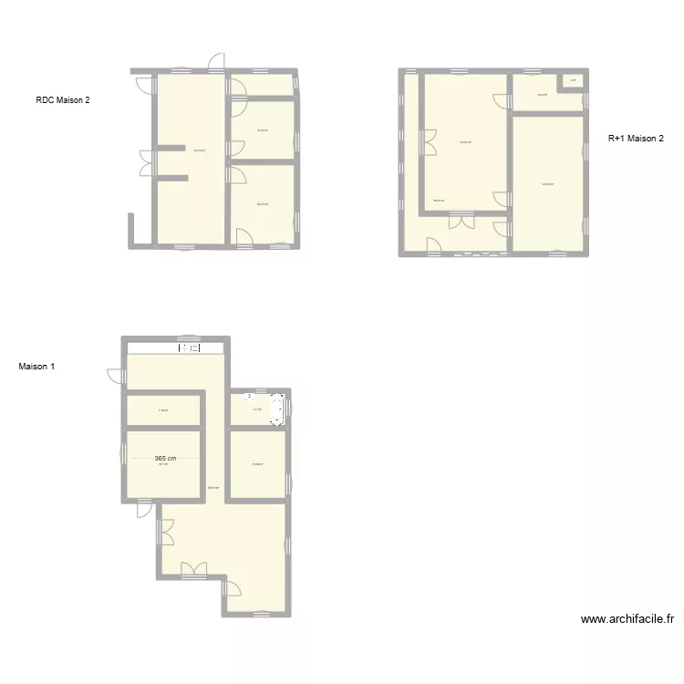 Double maison _ Belle Plaine 971_ Plan initial. Plan de 