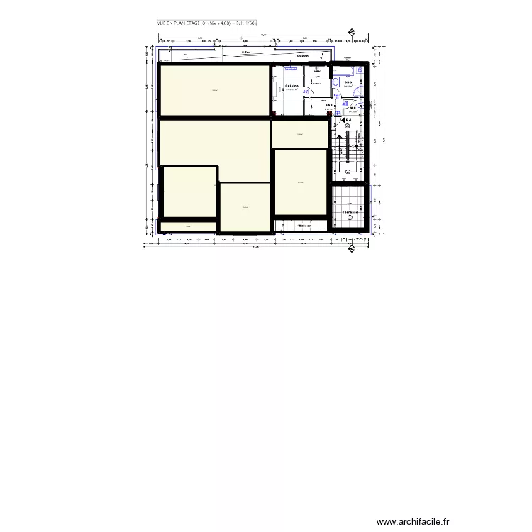 maison amalou etage 1. Plan de 9  et 194 m²