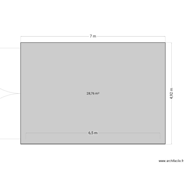cabane 2. Plan de 1 pièce et 29 m2