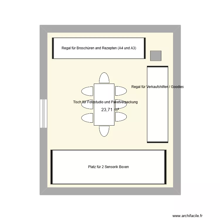 Fotostudio. Plan de 1  et 24 m²