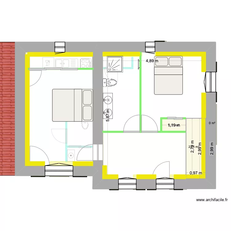 Plan GO. Plan de 3 et 3 m² Plan GO. Plan de 3 et 3 m²
