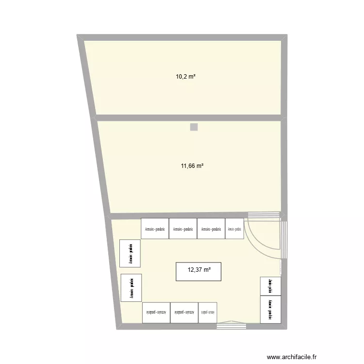Dressing. Plan de 3 Pièces et 34 m² Dressing. Plan de 3 Pièces et 34 m²