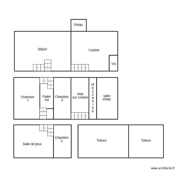 TREOGAT GUYOMARCH. Plan de 14 pièces et 71 m2