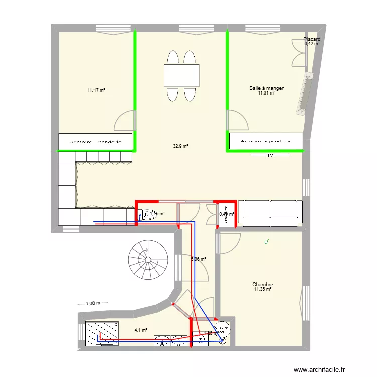 Pour Giovanni 3. Plan de 10  et 79 m²
