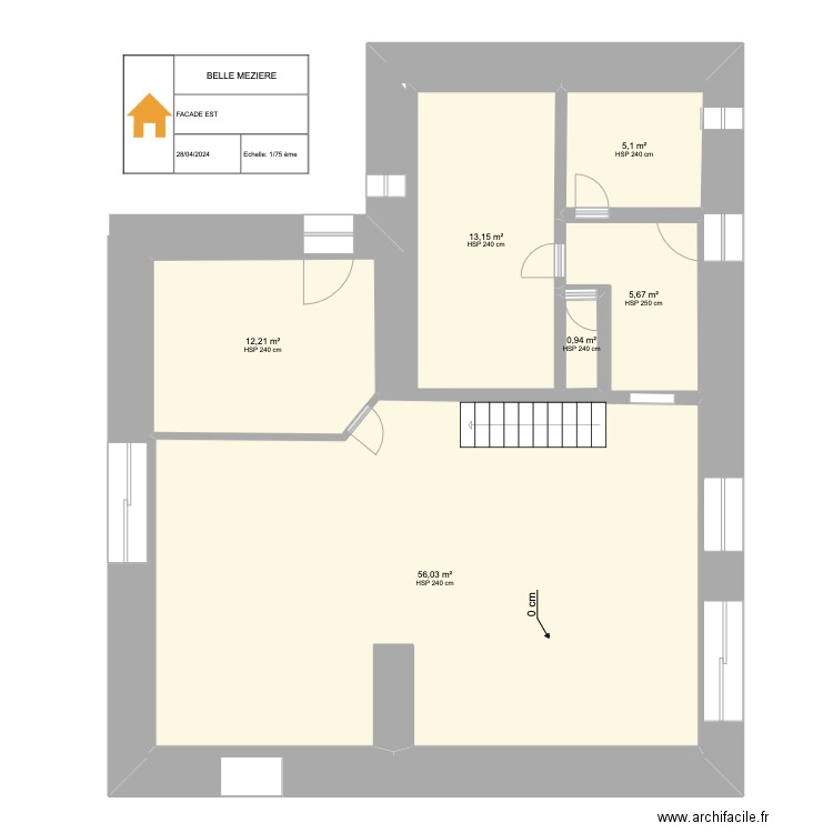 Hugo futur facade ouEst ok. Plan de 0 pièce et 0 m2