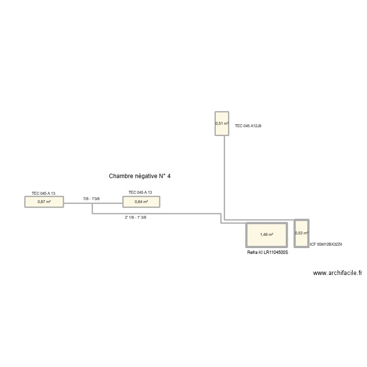 Refra CH 4. Plan de 5 pièces et 4 m2