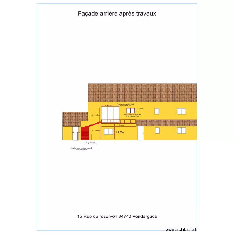 facade arriere apres travaux 1. Plan de 