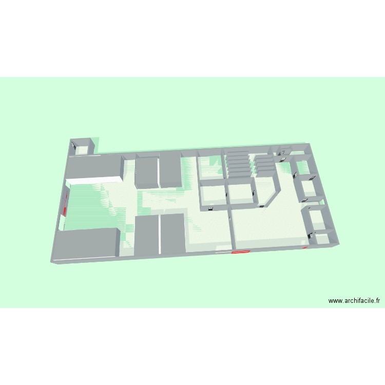 atelier. Plan de 13 pièces et 879 m2