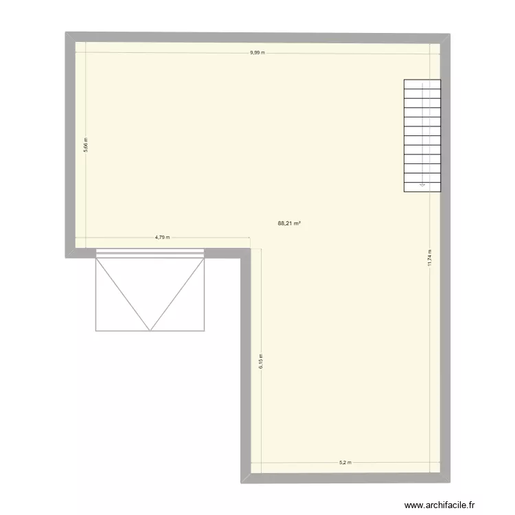 Hardy - Mortroux. Plan de 1 et 88 m² Hardy - Mortroux. Plan de 1 et 88 m²