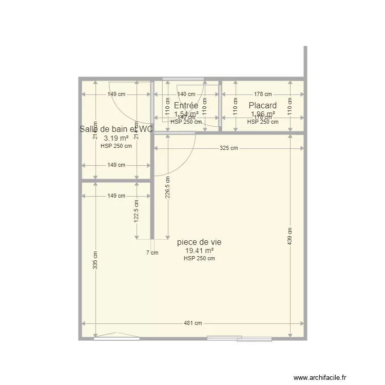 FONCIA 8 ROLLINAT. Plan de 4 Pièces et 26 m²