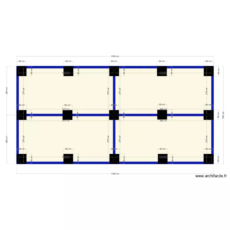 Plan implantation de plot BMX. Plan de 