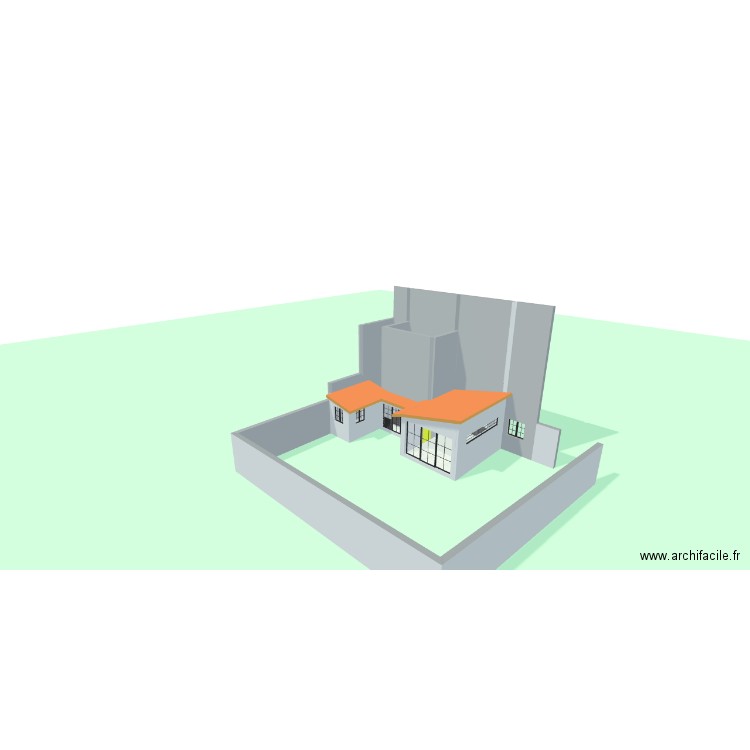 téméraire (pignon plus bas). Plan de 4 pièces et 42 m2