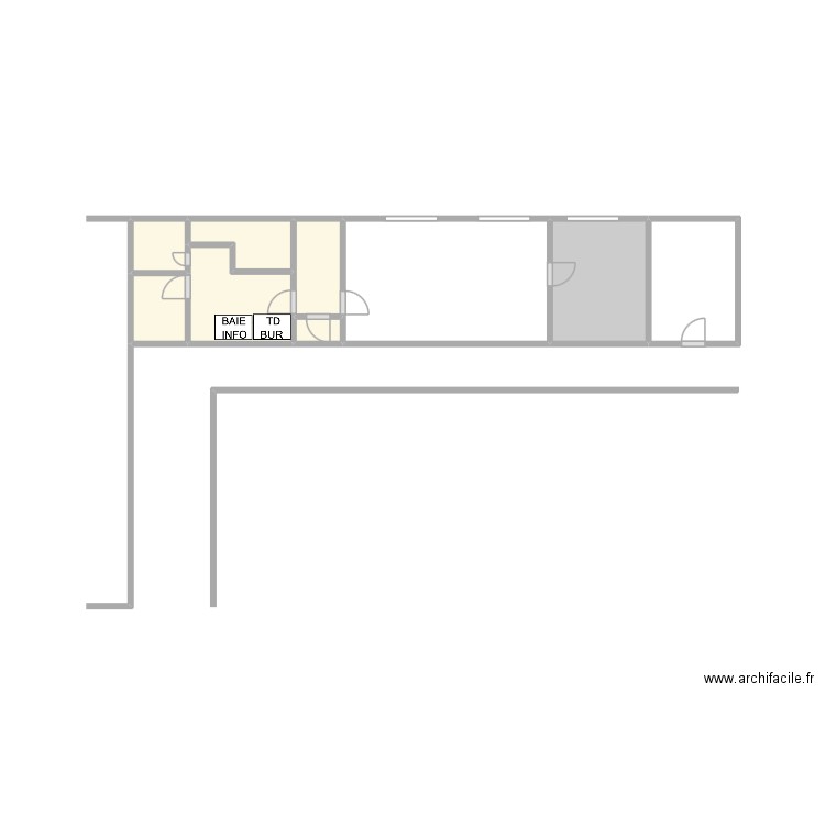 1er etage. Plan de 9 pièces et 9 m2