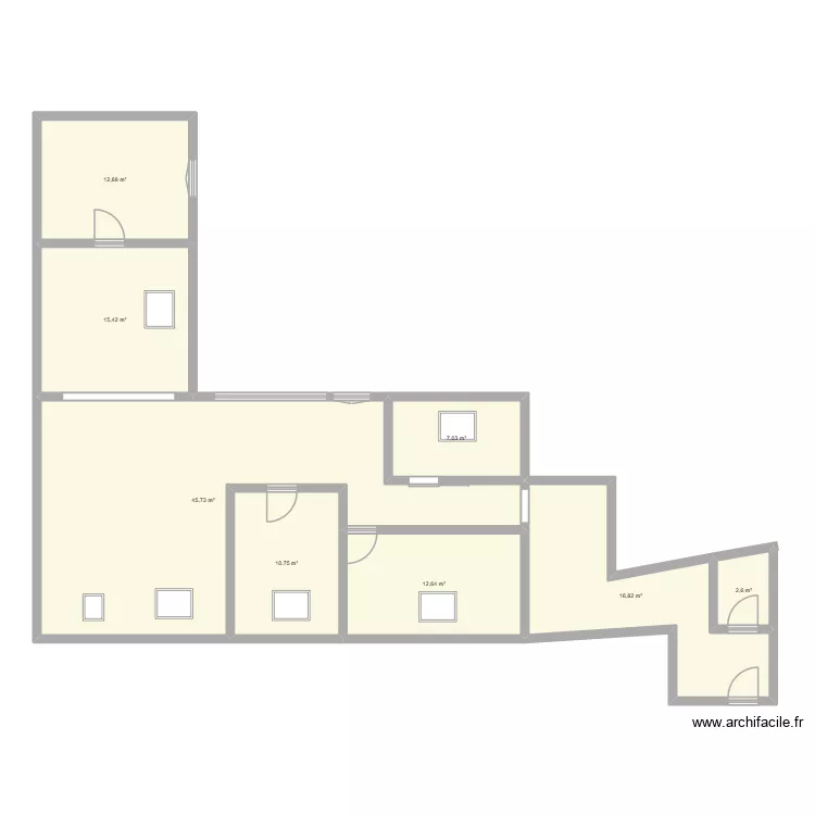 CHABAILLE - ROUEN. Plan de 8 Pièces et 124 m² CHABAILLE - ROUEN. Plan de 8 Pièces et 124 m²