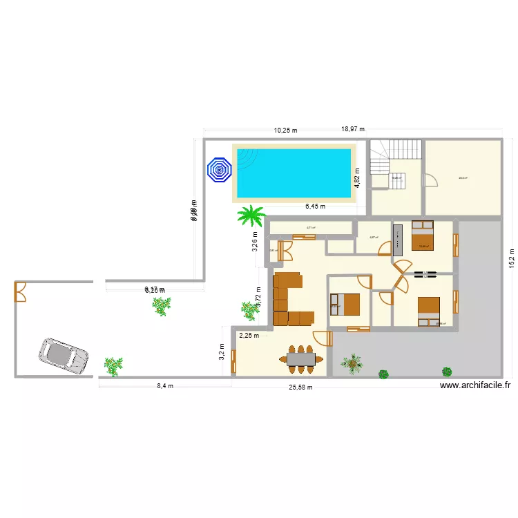 BAREKA2. Plan de 8  et 179 m²