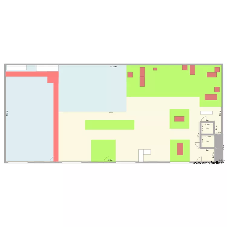 N&deg;1 atelier conteneurs. Plan de 