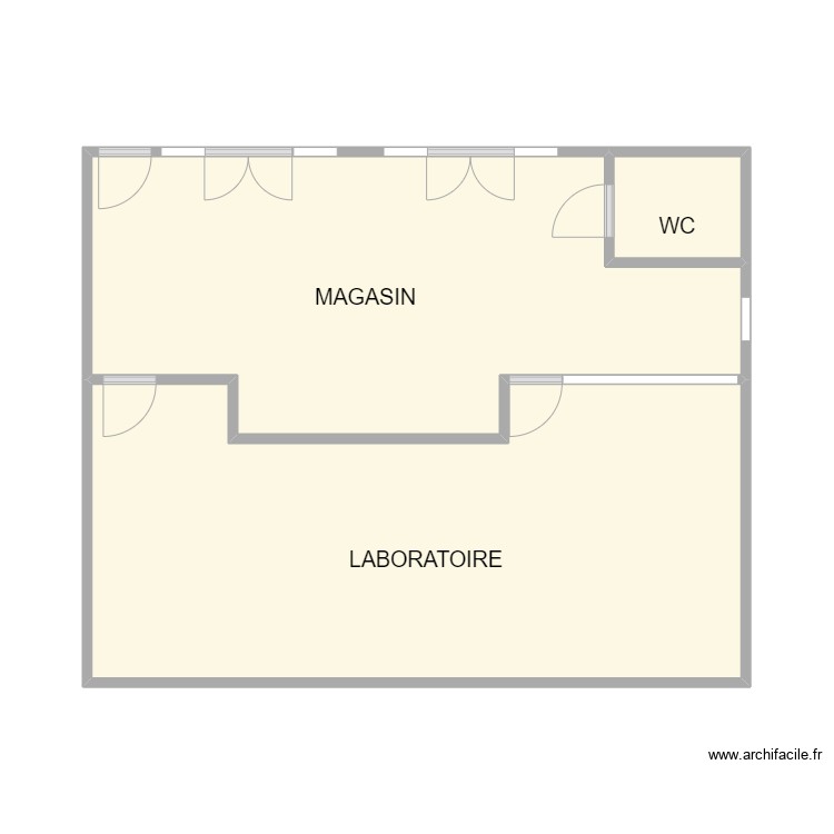 boulangerie rdc 2. Plan de 0 pièce et 0 m2