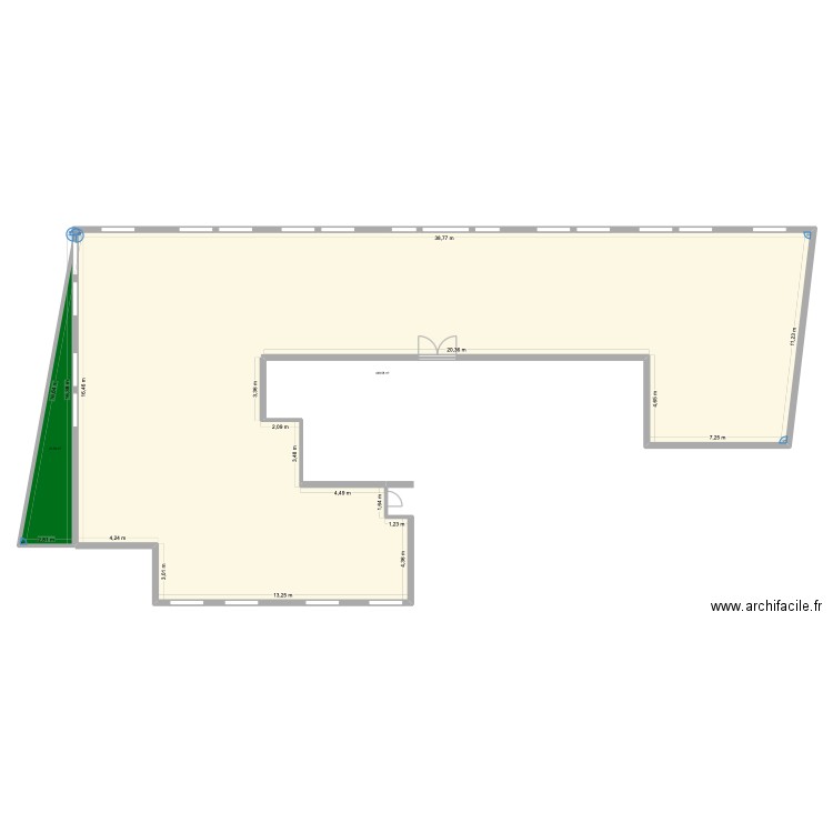 val d'Europe-amenagement. Plan de 2 pièces et 471 m2