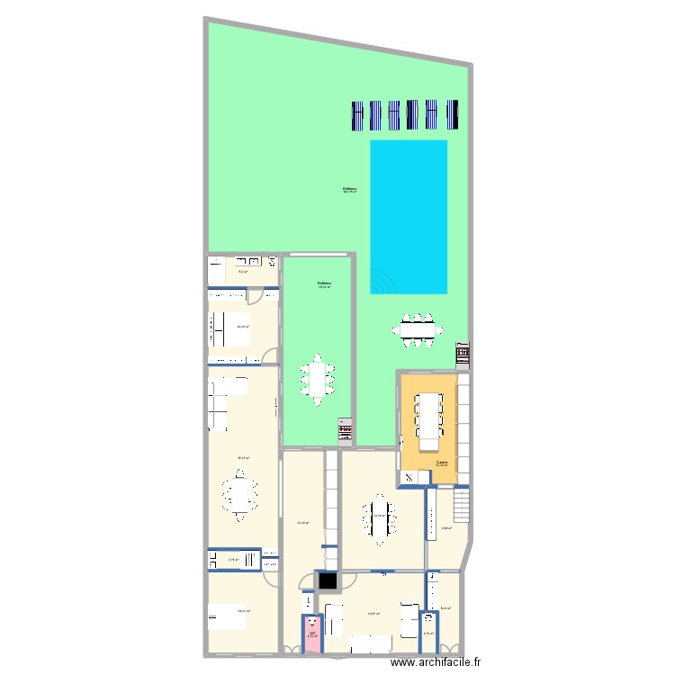 CHATEAUBRIAND PRO V10 RDC. Plan de 16 pièces et 409 m2