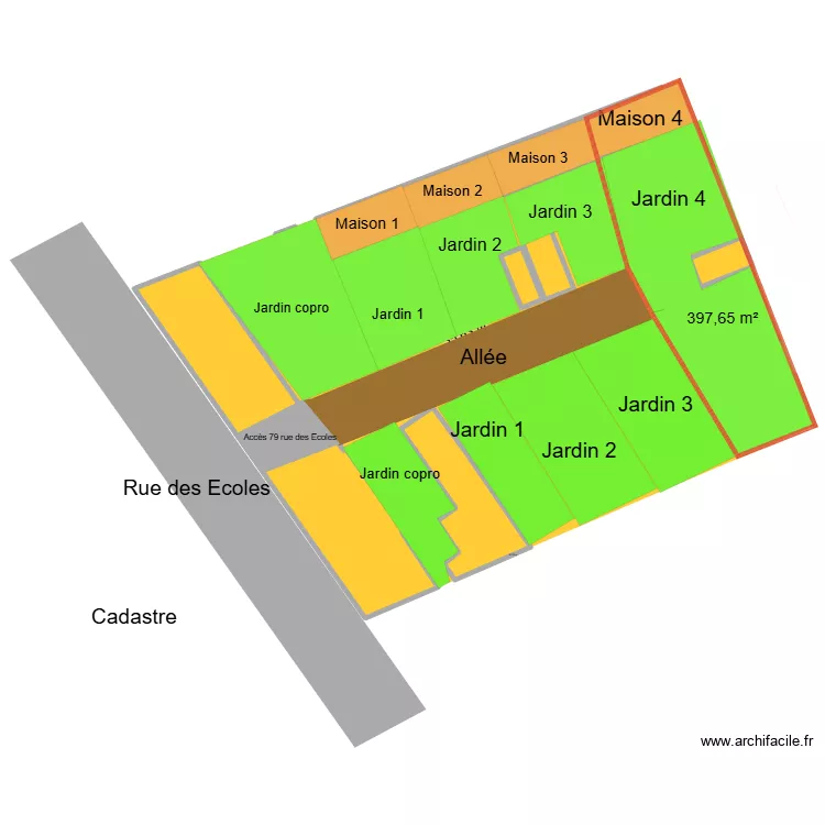 Plan de masse parcelle 20. Plan de 