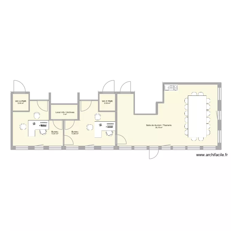 Pole administratif Chateau d'eau BELFORT. Plan de 6 et 73 m² Pole administratif Chateau d'eau BELFORT. Plan de 6 et 73 m²