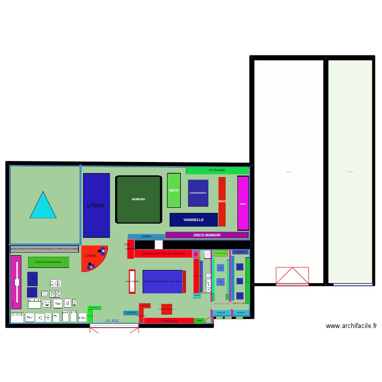LA SECONDE MAIN. Plan de 3 pièces et 938 m2