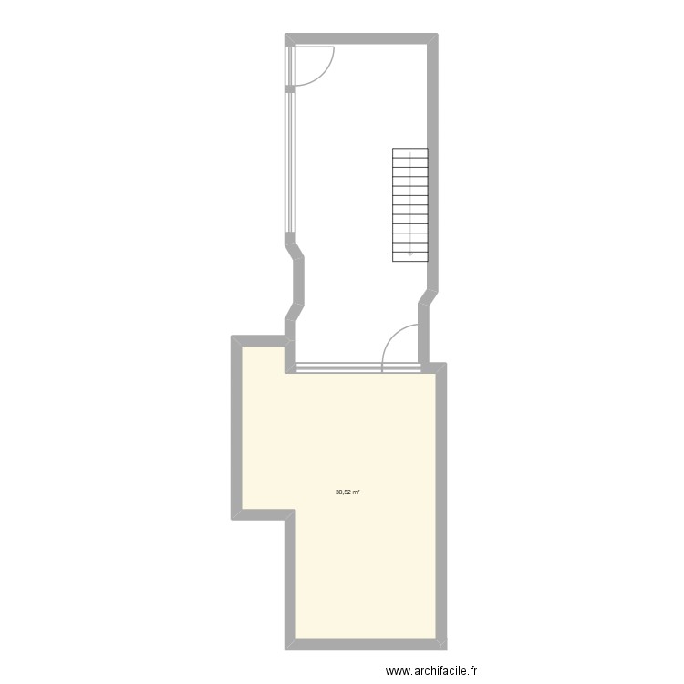 magasin nord rez. Plan de 1 pièce et 31 m2