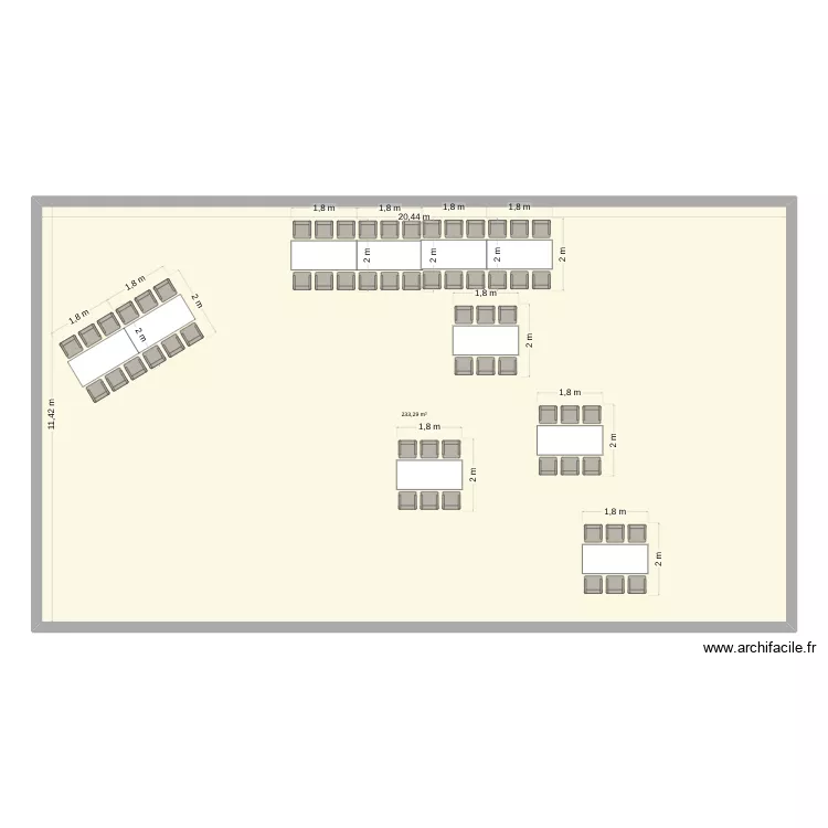 MARIAGE MIMI COCO. Plan de 1  et 233 m²