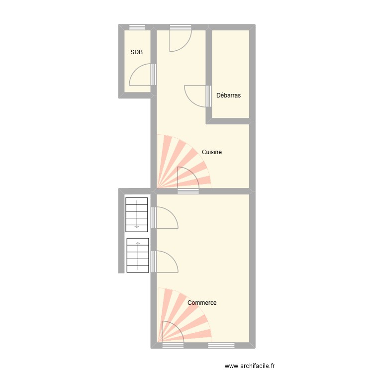 Atelier C (Fleuriste Havré). Plan de 8 pièces et 90 m2