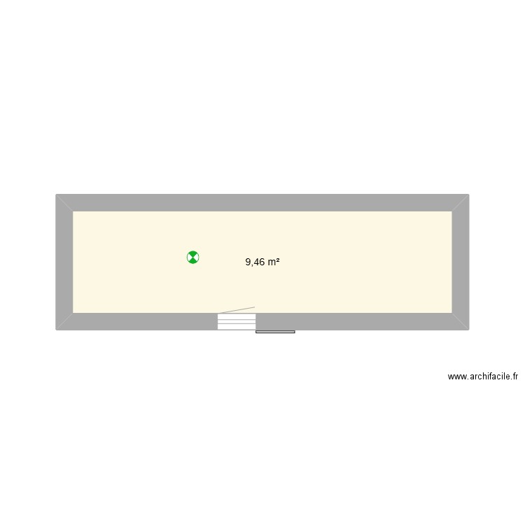 essay. Plan de 1 pièce et 9 m2