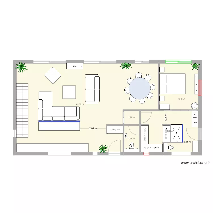 Villa Grasse - RDC. Plan de 