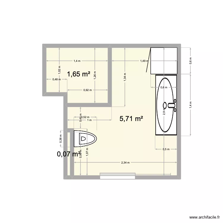 SDE VERNIER. Plan de 3  et 7 m²