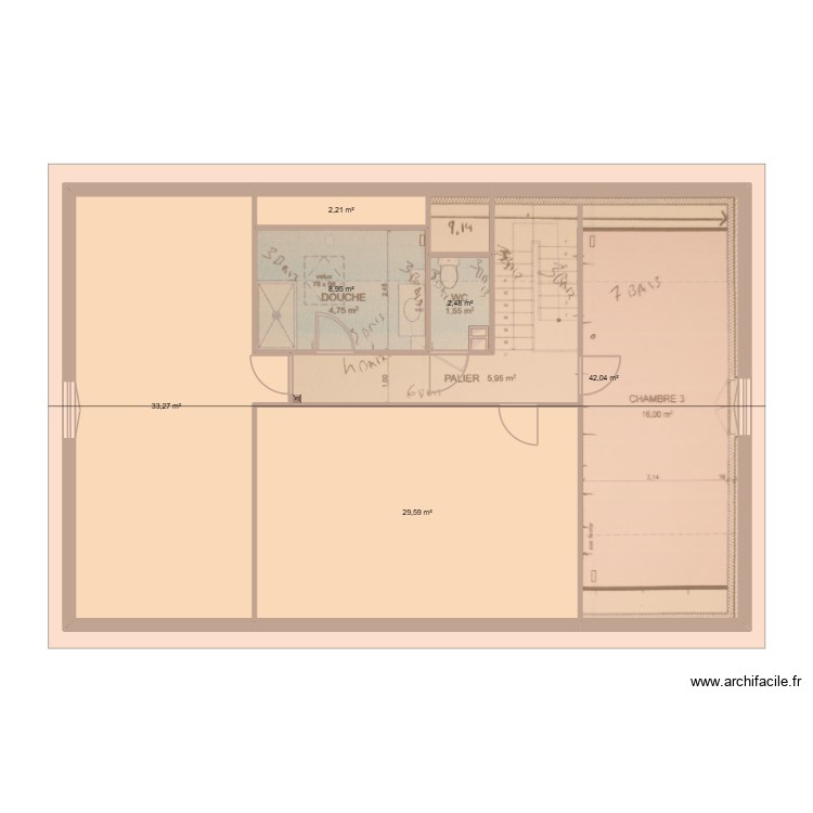 etage. Plan de 0 pièce et 0 m2 etage. Plan de 0 pièce et 0 m2