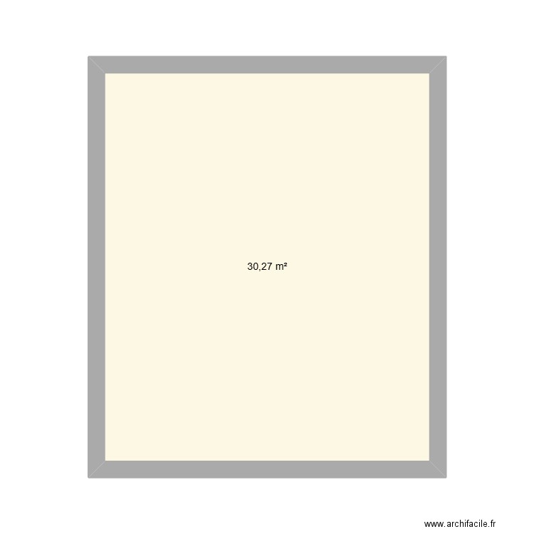 Maison étage. Plan de 1 pièce et 30 m2